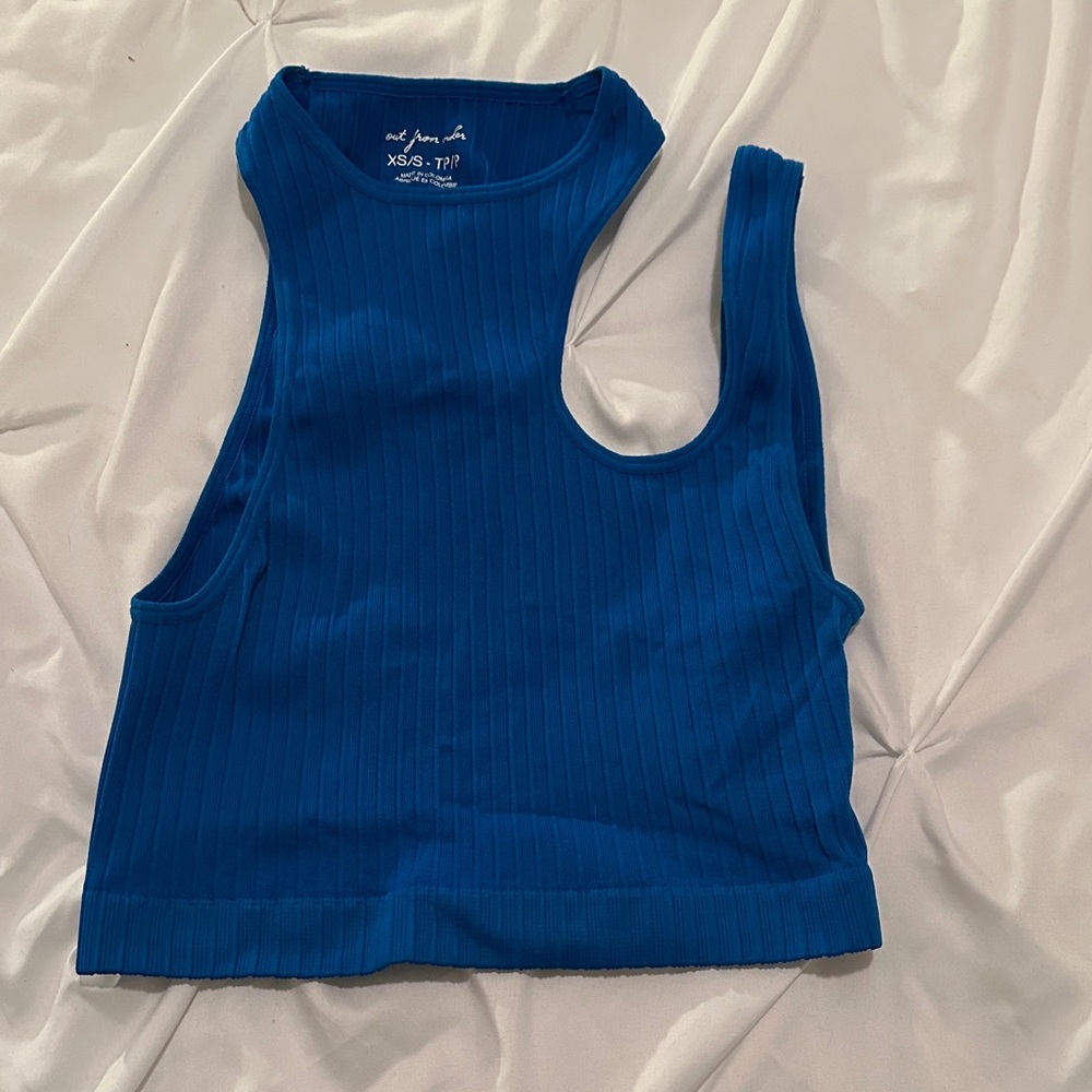 Urban Outfitters Vibrant Blue Ribbed Crop Top